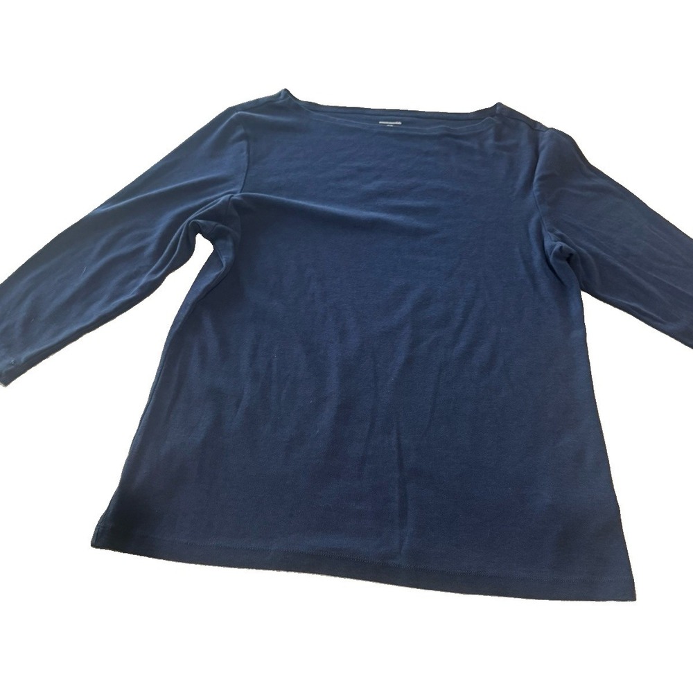Amazon Essentials Womens XXL Long Sleeve Crewneck Tee Navy Cotton Modal Stretch